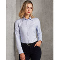 Ladies' Dot Contrast Long Sleeve Shirt