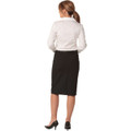 Women's Mid Length Lined Pencil Skirt in Wool Stretch