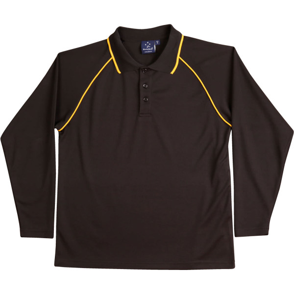 Kid's cooldry raglan L/S polo