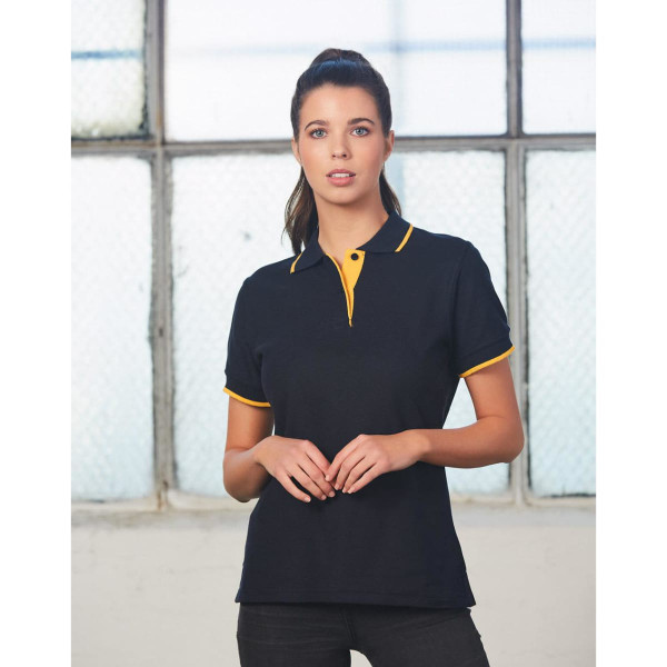 Ladies' Poly/Cotton Contrast Pique S/S Polo