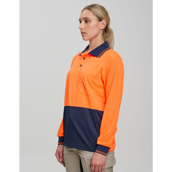 Hi-Vis cooldry safety polo L/S