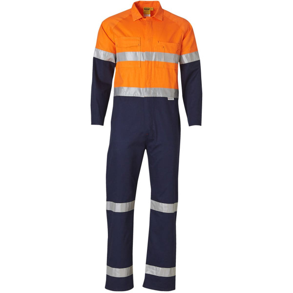 Hi-Vis Men's Light Weight Cotton Coverall with 3M Tape-Regular