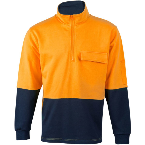 Hi-Vis Two Tone Cotton Fleecy Sweat