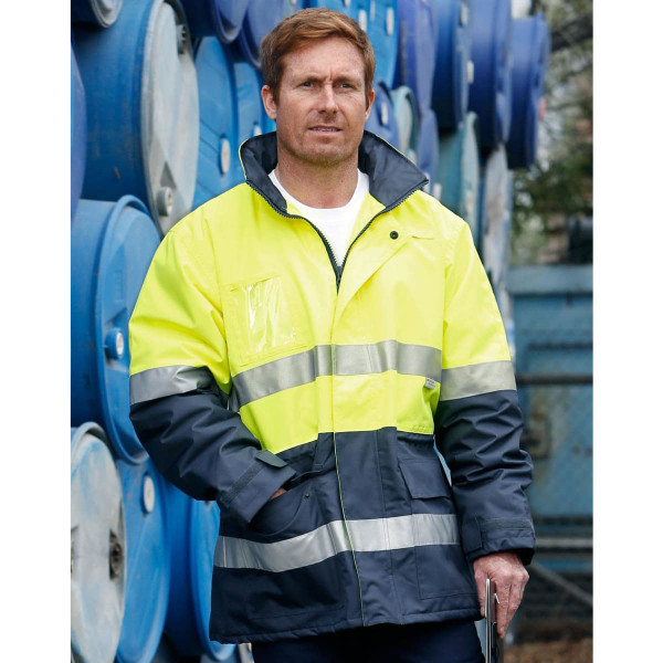 Hi-Vis Long Line Safety Jacket With 3M Tapes