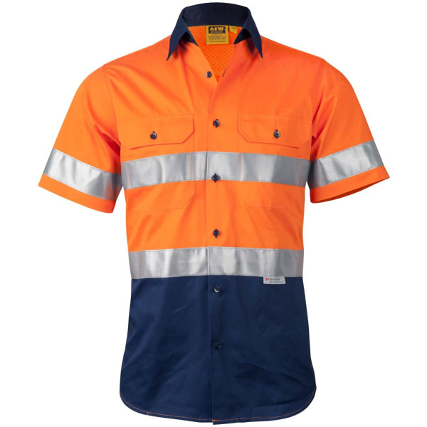 Men's Hi-Vis Cool Breeze Safety S/S Shirt (3M Tape)