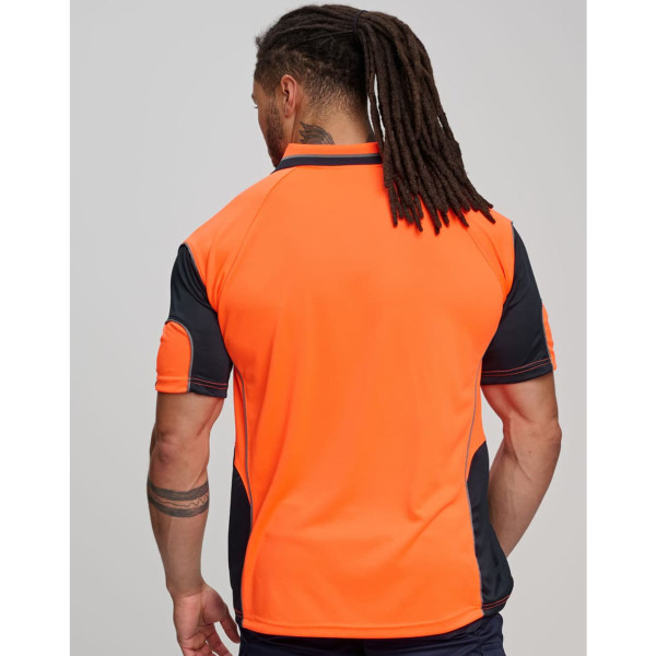 Cooldry Hi-Vis Mini Waffle Safety Polo