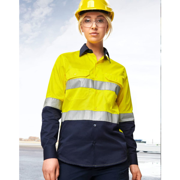 Hi-Vis Cool-Breeze Safety L/S Shirt (Generic Tape)