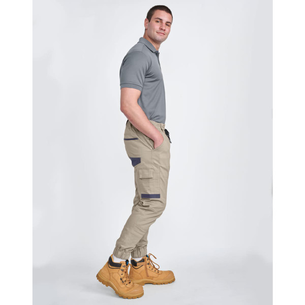 Unisex Cotton Stretch Drill Cuffed Work Pants