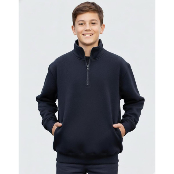 Kids' 1/2 Zip Collar Fleecy Sweat