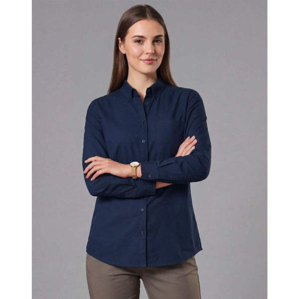 Ladies' Smart Casual Cotton Blend L/S Shirt
