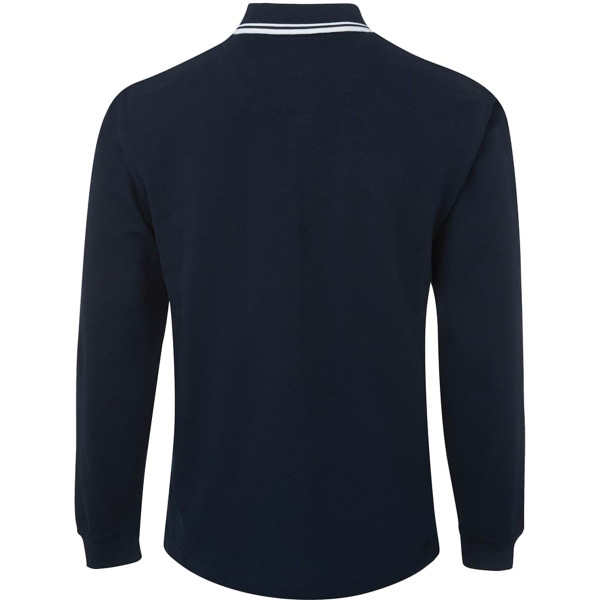 JB's L/S C/Trast Polo Navy/White