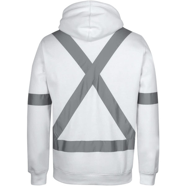 JB's Fleece Hoodie With Reflective Tape White