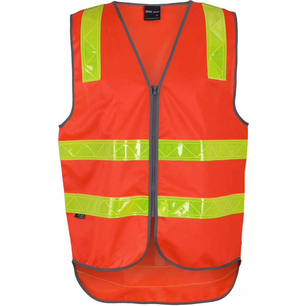 JB's Vic Road (D+N) Zip Safety Vest Orange