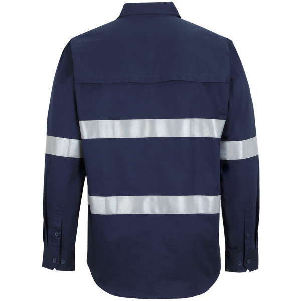 JB's Close Front L/S 150 G W/Shirt Reflective Tape Navy