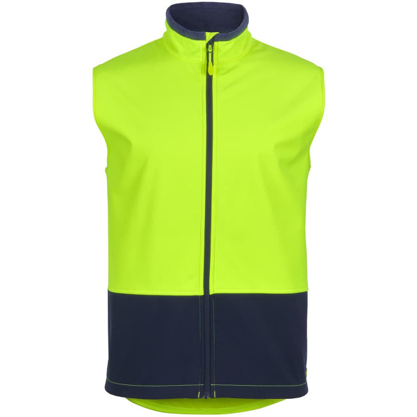 JB's Hv Three Layer Softshell Vest Lime/Navy