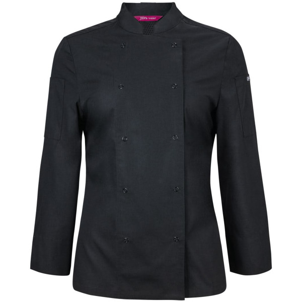 JB's Ladies L/S Snap Button Chefs Jacket