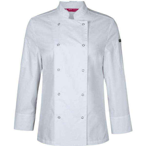 JB's Ladies L/S Snap Button Chefs Jacket