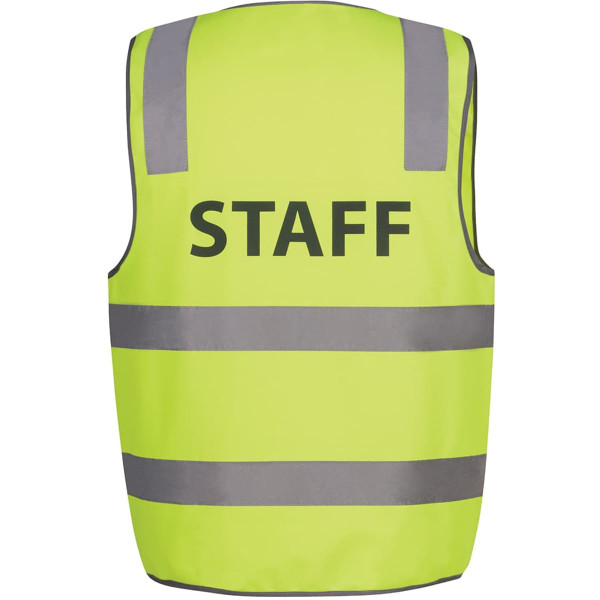 JB's Hv (D+N) Safety Vest Print Staff Lime