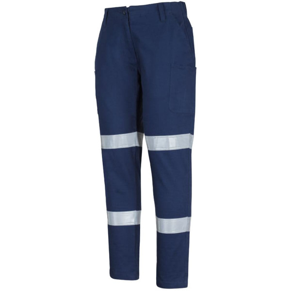 JB's Lds Multi Pkt Stretch Twill Pant With D+N Tape Navy