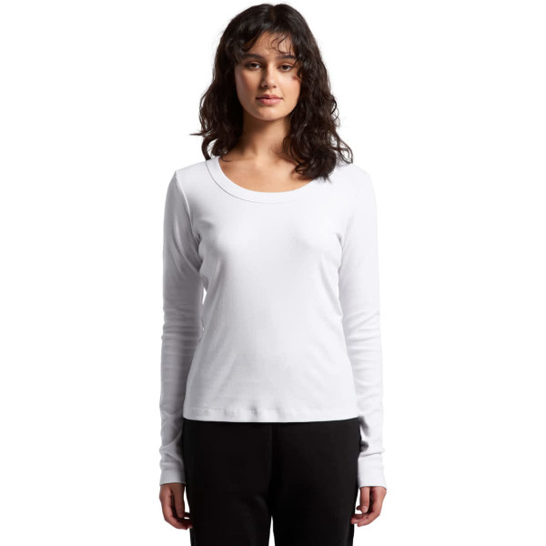 Wo's Organic Baby Rib L/S Tee