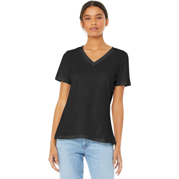 BELLA+CANVAS Women's Relaxed Jersey Short Sleeve V-Neck Tee