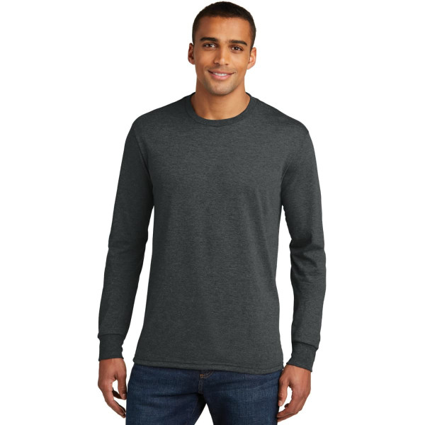District Made Mens Perfect Tri Long Sleeve Crew Tee