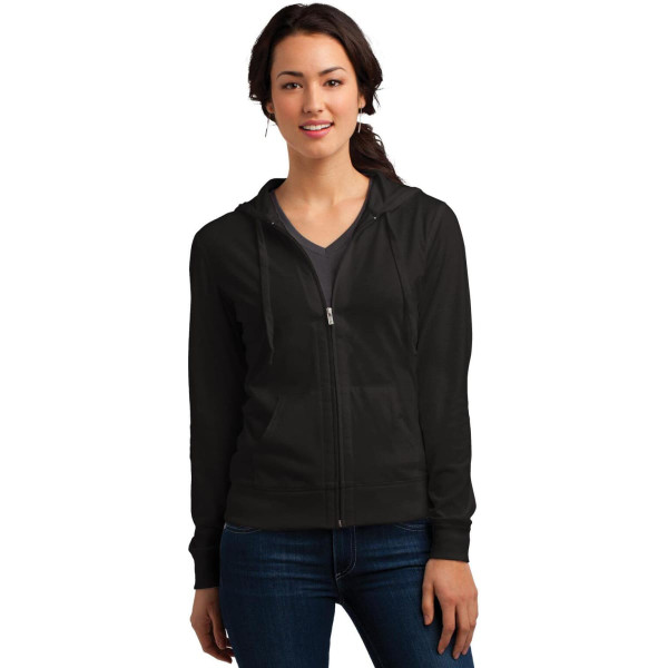District Juniors Jersey Full-Zip Hoodie