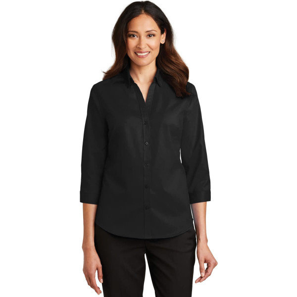 Port Authority Ladies 3/4-Sleeve SuperPro Twill Shirt