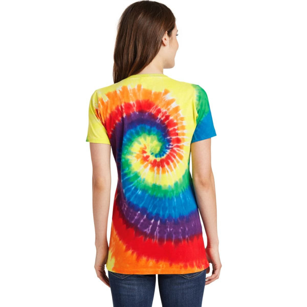 Port & Company Ladies Tie-Dye V-Neck Tee