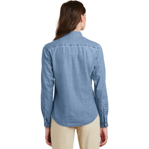 Port & Company - Ladies Long Sleeve Value Denim Shirt