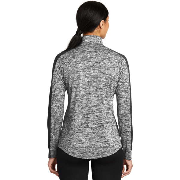 Sport-Tek Ladies PosiCharge Electric Heather Colorblock 1/4-Zip Pullover