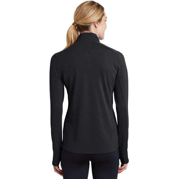 Sport-Tek Ladies Sport-Wick Textured 1/4-Zip Pullover