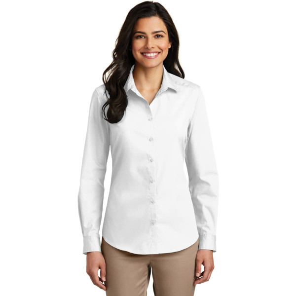 Port Authority Ladies Long Sleeve Carefree Poplin Shirt