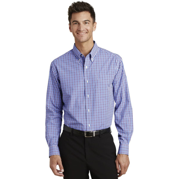 Port Authority Long Sleeve Gingham Easy Care Shirt