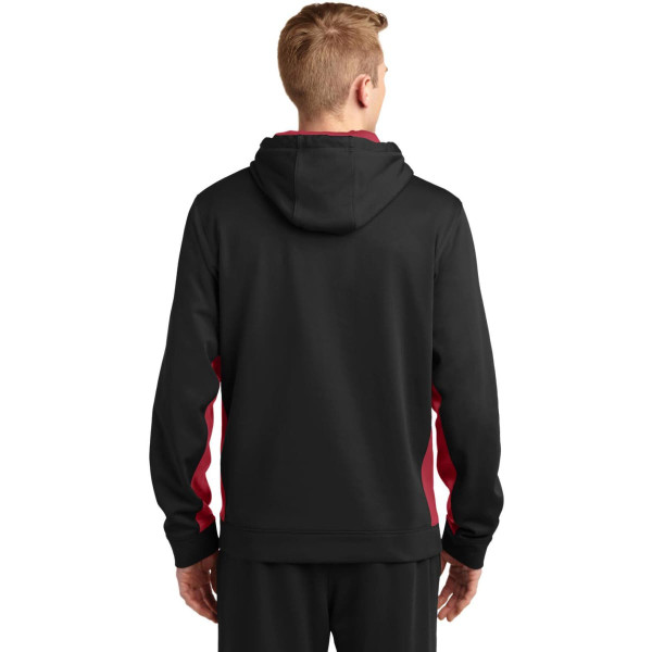 Sport-Tek Sport-Wick Fleece Colorblock Hooded Pullover