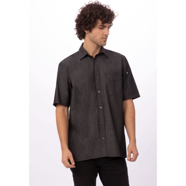 Detroit Men's Short Sleeve Denim Shirt