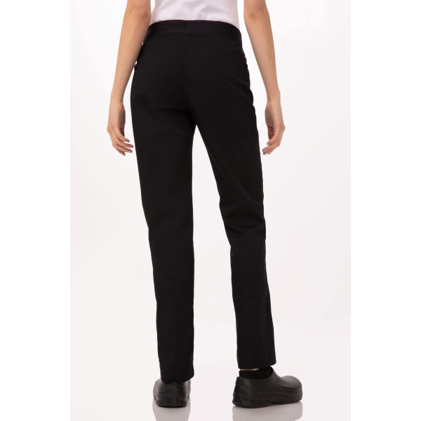 Lightweight Slim Women's Chef Pants Black