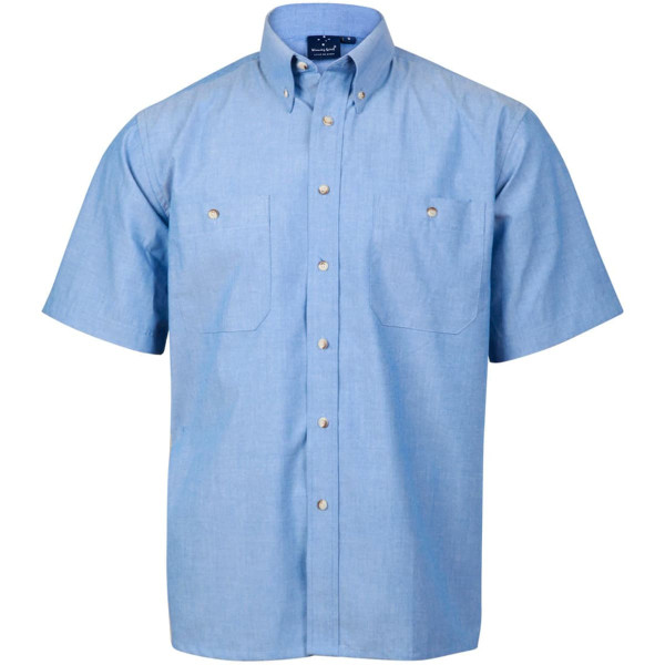 Mens w/f chambray shirt S/S