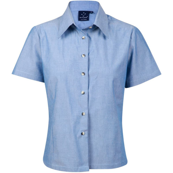 Ladies w/f S/S chambray shirt