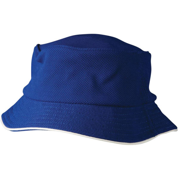 Pique mesh with sandwich trim bucket hat