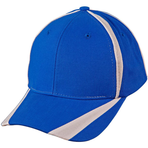 Brushed cotton twill baseball cap  "X" contrast
