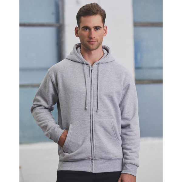 Men's full-zip fleecy hoodie