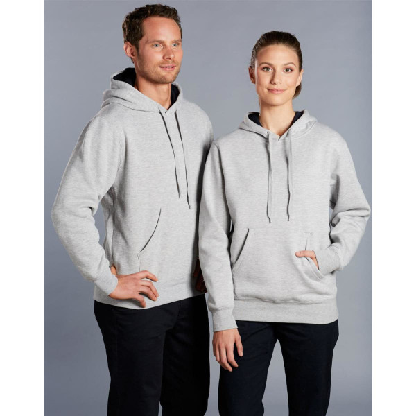 Adult's Close Front  Contrast Fleecy Hoodie