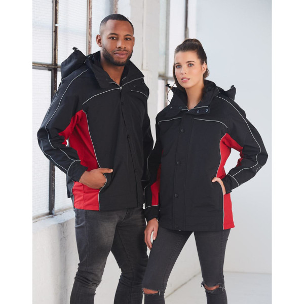 3 in 1 Jacket, silver relective piping
