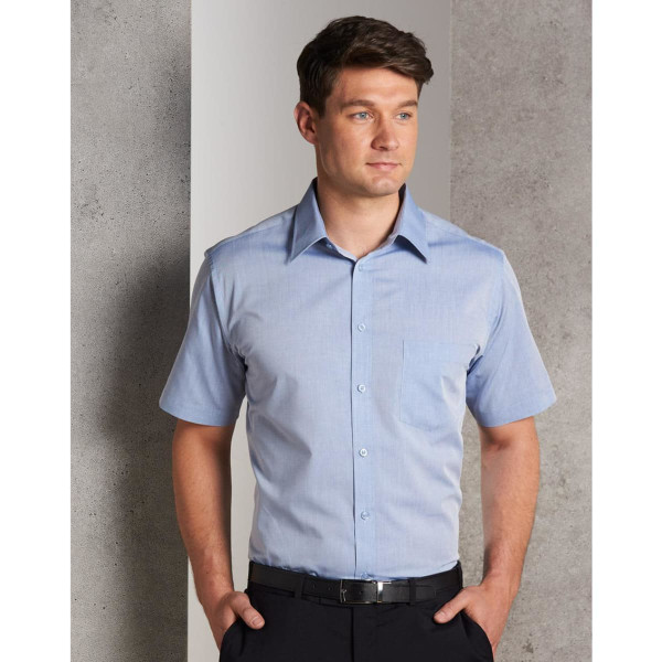 Men's Fine Chambray Short Sleeve Shirt