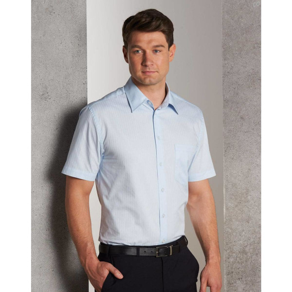 Men's Self Stripe S/S Shirt