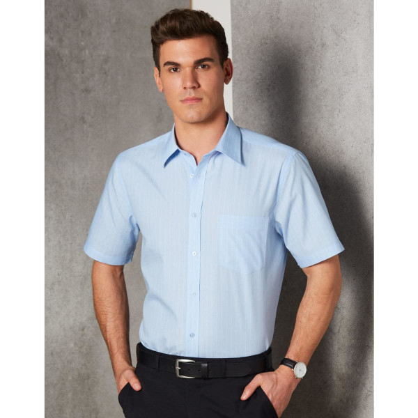 Men's Pin Stripe Short Sleeve Shirt