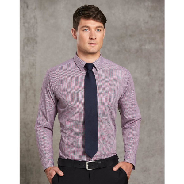Men's Two Tone Mini Check L/S Shirt