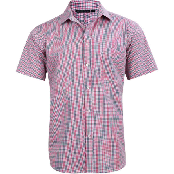Men's Two Tone Mini Check S/S Shirt