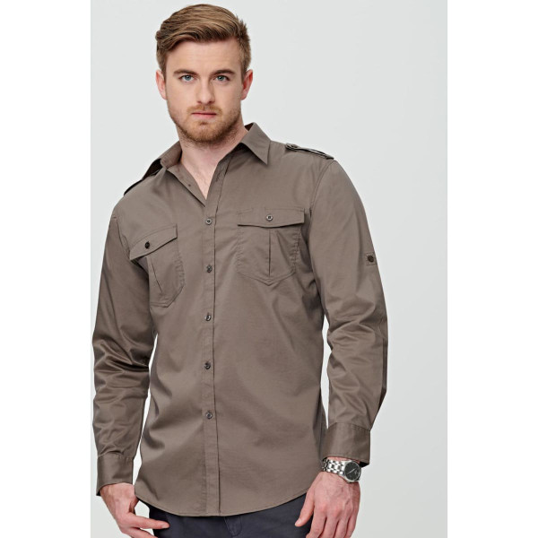 Men's Long Sleeve Military Shirt